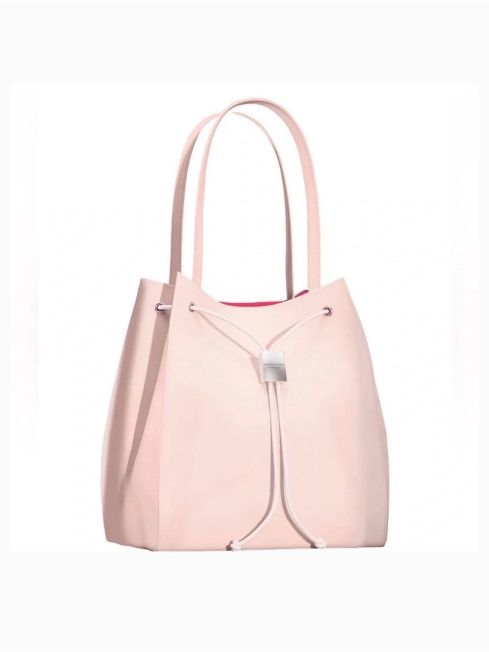 Women's Soft Pink Drawstring Tote Bag